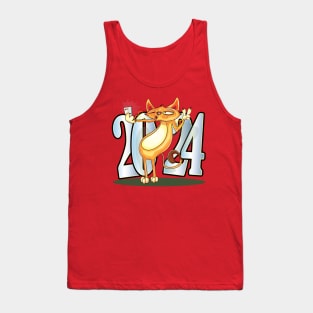 New Year 2024 Cat Tank Top